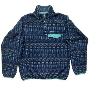 Patagonia Synchilla Snap-T Fleece Wild Roots Aztec Pullover Women’s Size Small
